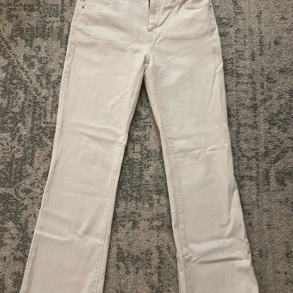 10 Crosby Derek Lam Cream Flare Jeans